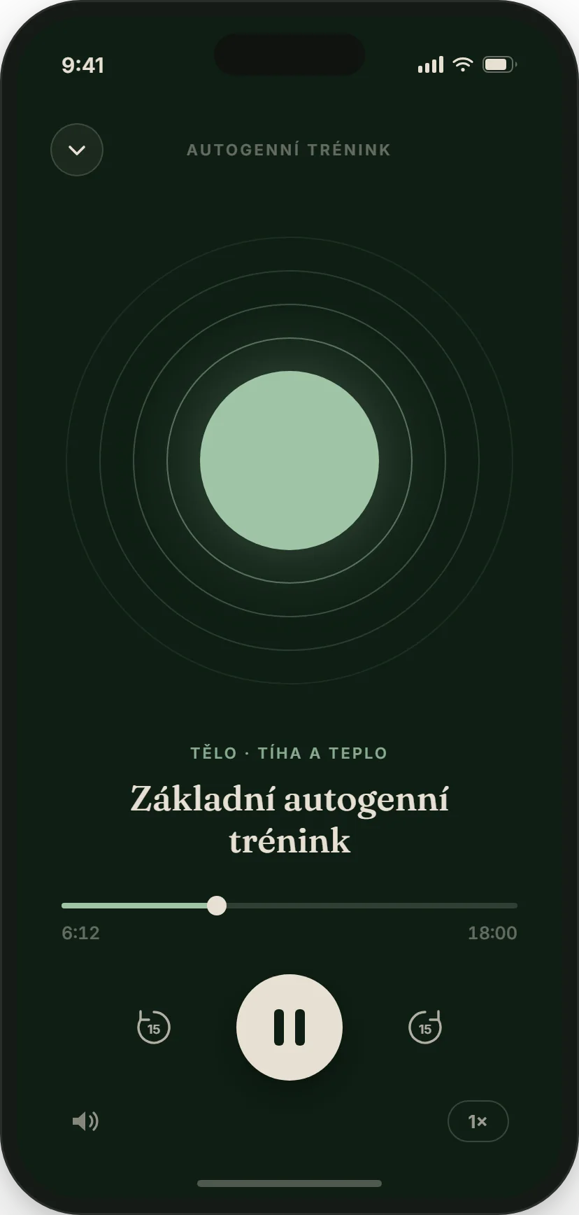 Audio session player in the Calypso app