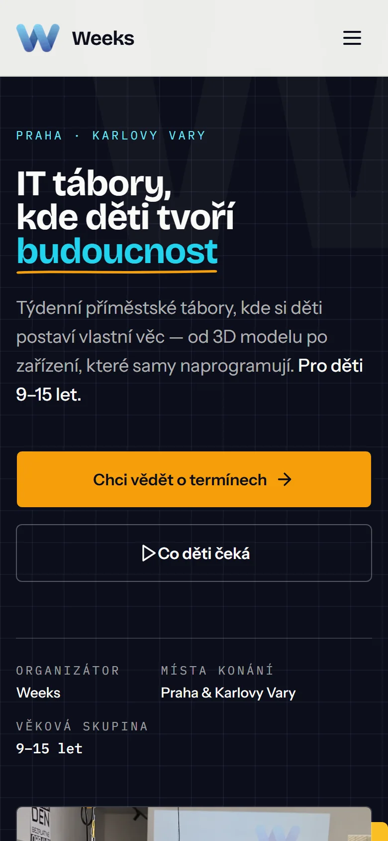 Web Weeks na mobilu